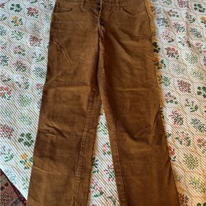 Lucky Brand Tan Corduroy Pants - straight leg, cropped
